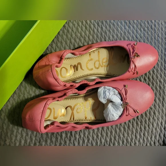 Sam Edelman Pink Ballet Flats With Bow, Size 10 - Picture 4 of 10